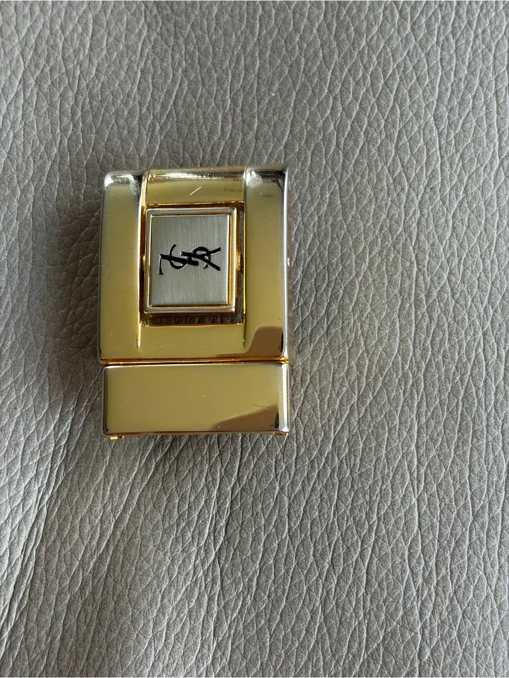 Yves Saint Laurent Belt Buckle Two Tone Replacement For Reversible 1” Belt Italy